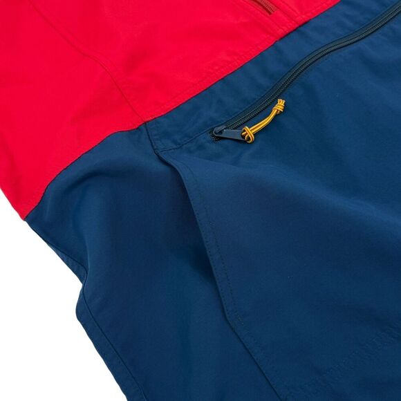 L.L. Bean Men's Mountain Classic Anorak Jacket Blue Red Colorblock Medium Tall - Picture 5 of 11